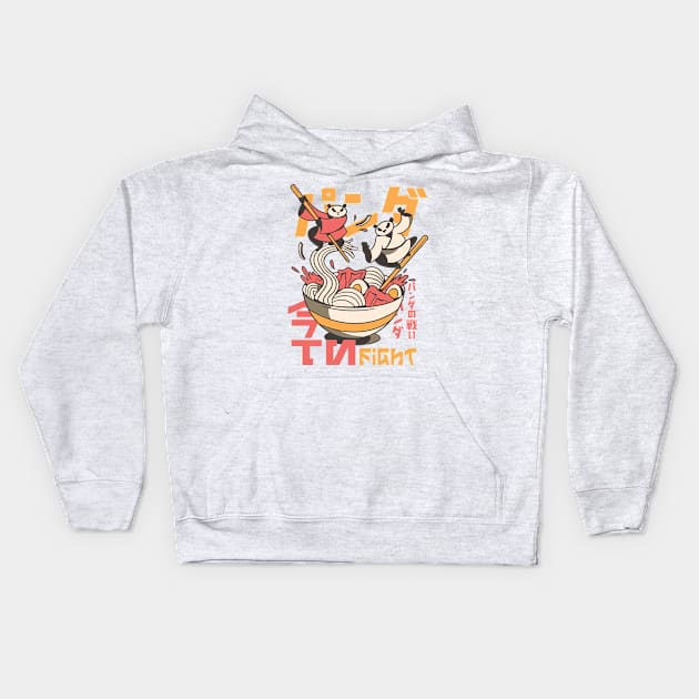 thinknoodles Panda Fight Kids Hoodie by TheAwesome